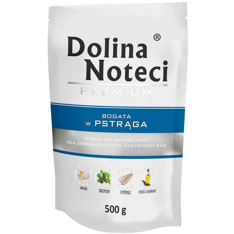Вологий корм для собак Dolina Noteci Premium з фореллю 500 г