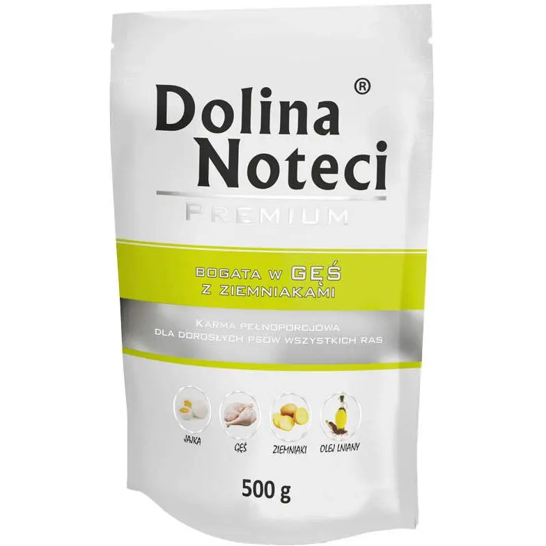 Вологий корм для собак Dolina Noteci Premium з гусаком та картоплею 500 г