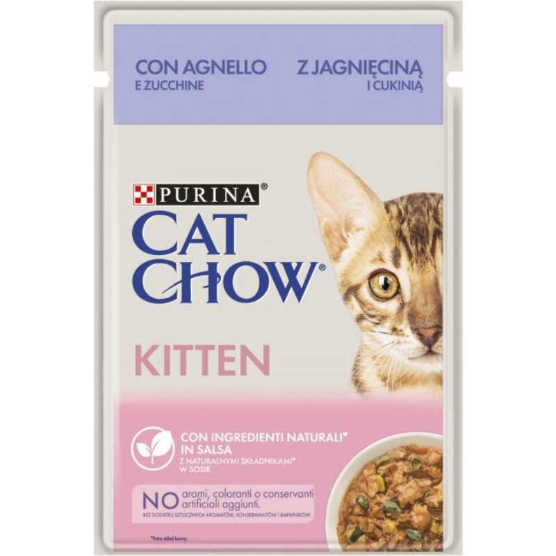 Вологий корм Purina Cat Chow (Кет Чау) для кошенят з індичкою і цукіні 85 г