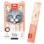 Wanpy Creamy Lickable Treats Tuna & Salmon Вапні рідкі ласощі для котів з тунцем та лососем 5 шт по 14 г-1