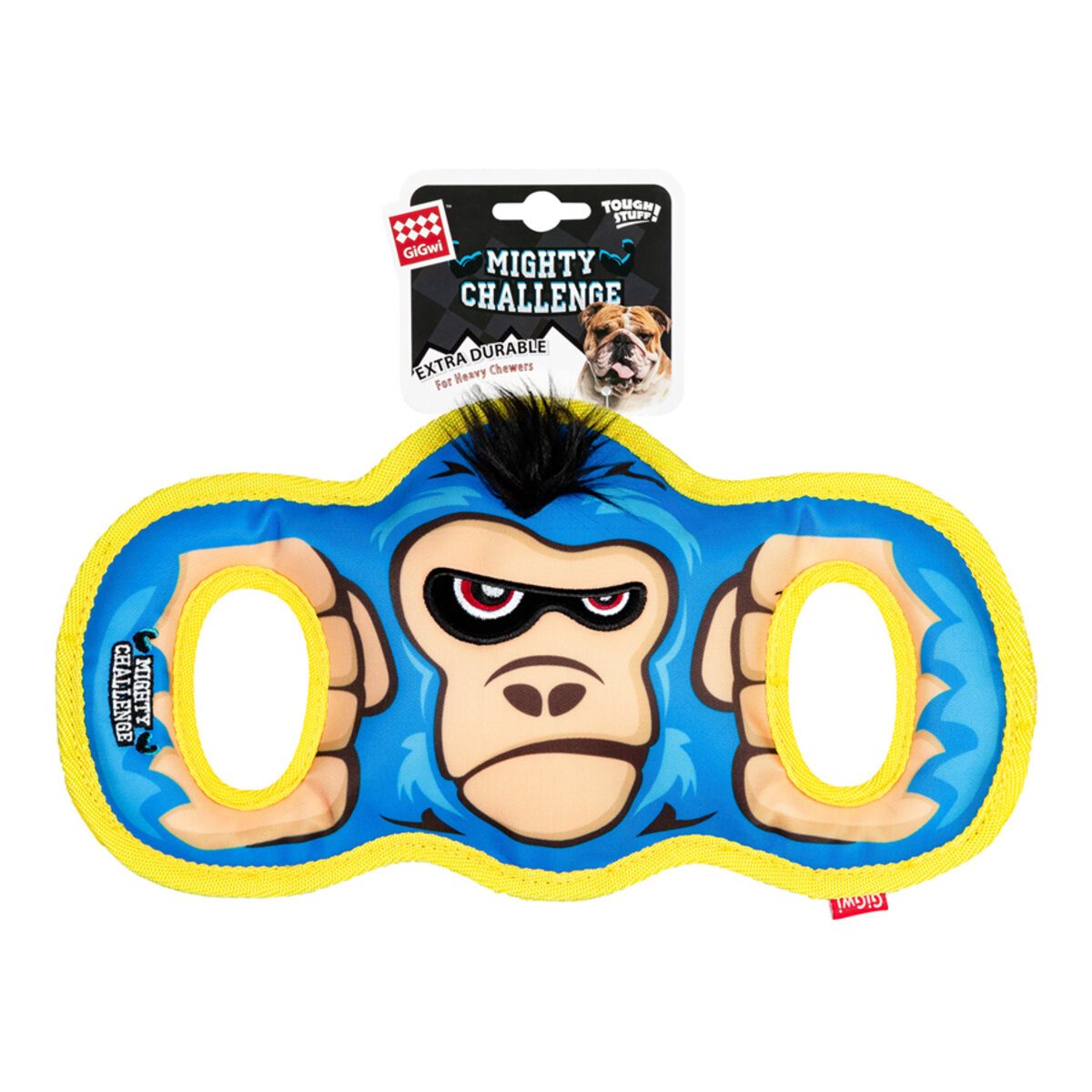 Іграшка для великих собак GiGwi Mighty Challenge Горила з пищалкою L | 34 см