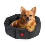 Лежанка для собак WAUDOG Relax малюнок Авокадо на рожевому M, Ширина 42 см, Довжина 52 см, Висота 19 см-1