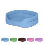 Лежанка для тварин Теремок, L, Ш 69 см, Д 82 см, В 19 см блакитний-1