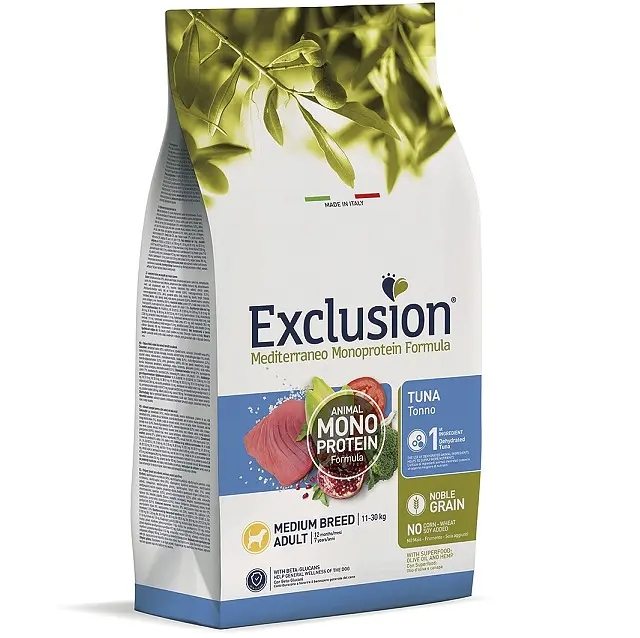 Exclusion Noble Grain Adult Tuna Medium Breed сухий корм для дорослих собак середніх порід з тунцем 3 кг