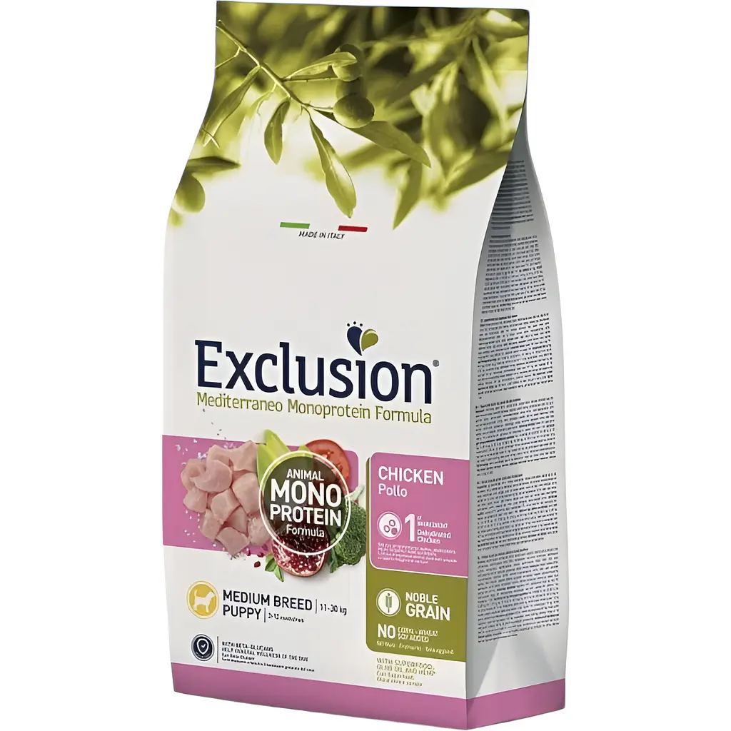 Exclusion Puppy Chicken Medium Breed сухий корм для цуценят середніх порід з куркою 3 кг
