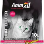 Бентонітовий наповнювач для котячого туалету AnimAll без запаху білий 10 л (8.6 кг)