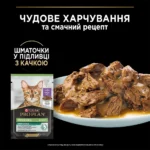 Вологий корм для котів після стерилізації Purina Pro Plan Sterilised шматочки у підливці з качкою 85 г-1