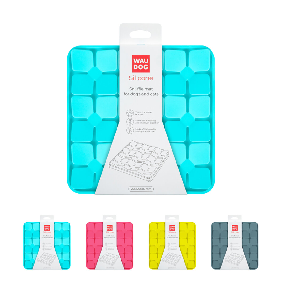 Килимок для пошуку корму WAUDOG Silicone 205х205х17 мм