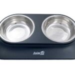 Миска AnimAll металева подвійна на підставці для котів і собак
