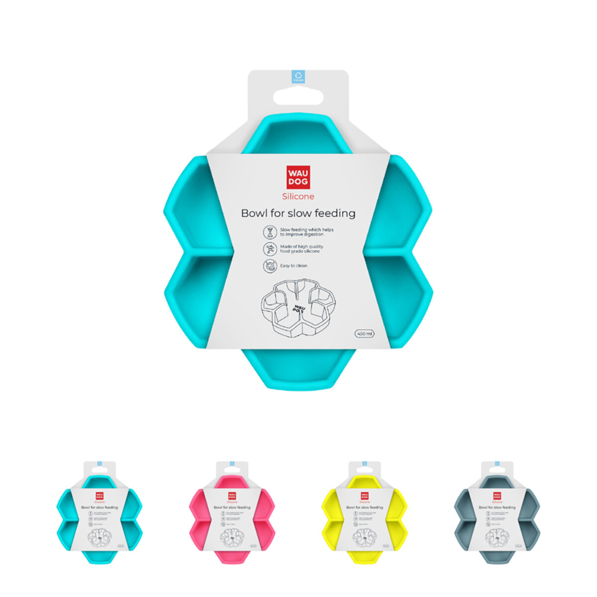 Миска для повільного харчування WAUDOG Silicone 450 мл