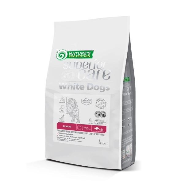 Сухий корм для юніорів усіх розмірів з білою рибою Nature's Protection Superior Care White Dogs White Fish Junior All Sizes